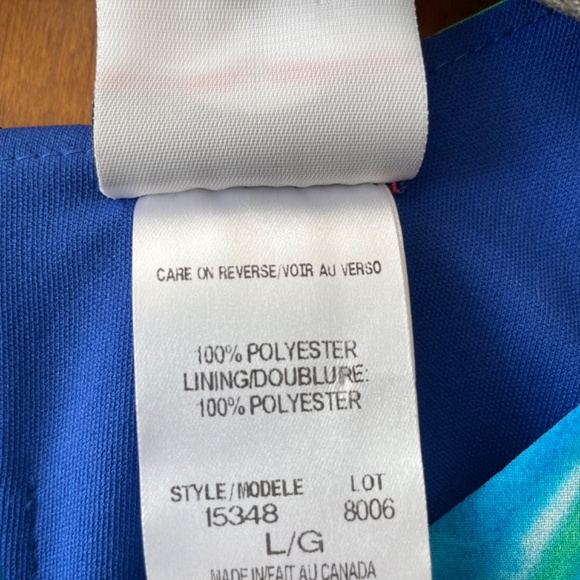 Breezy, Summer hi-low maxi Dress semi-formal, Sheer over short lining Size Large - Picture 3 of 7